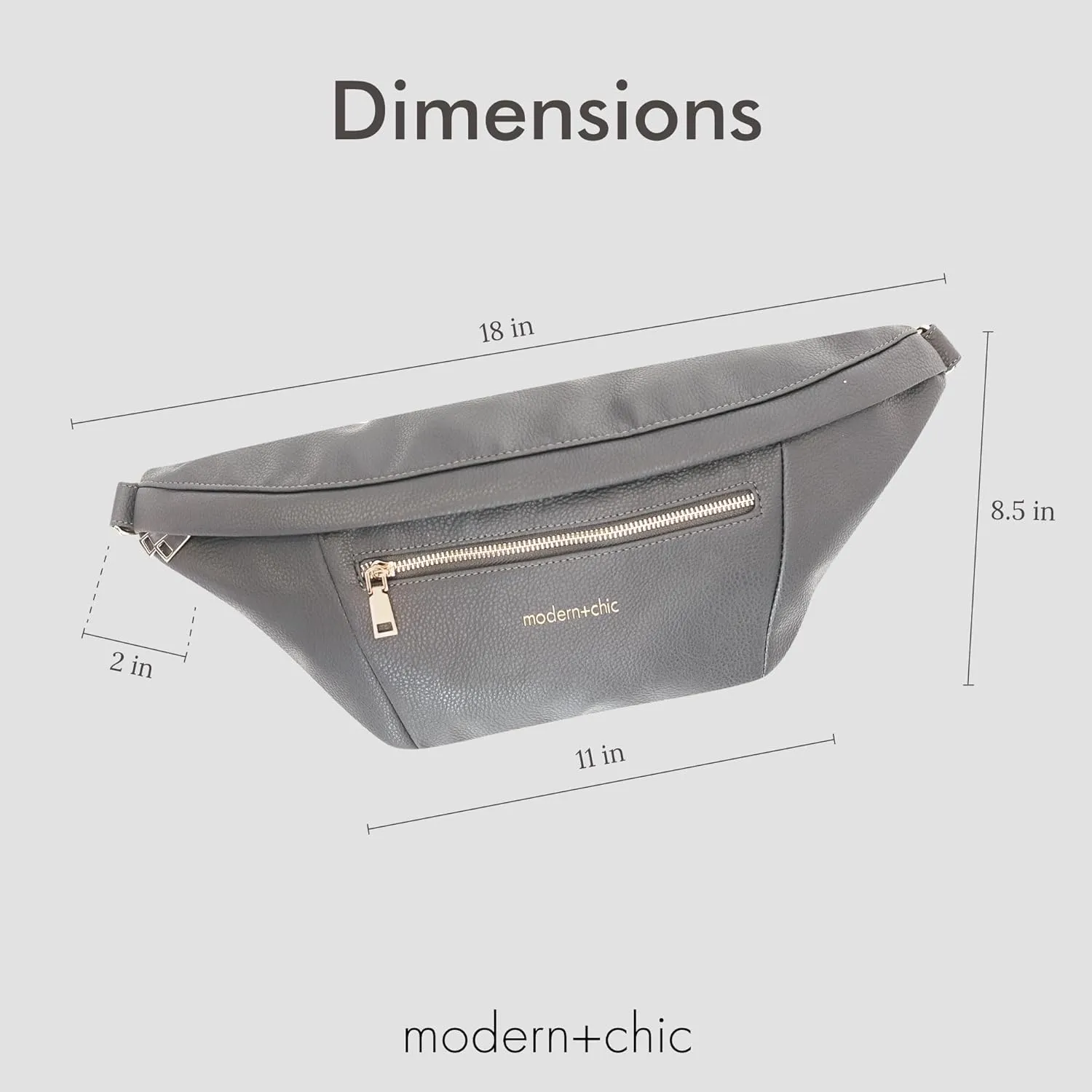 Modern Chic Sling Bags for Women - Presley Oversized Sling Bag, Vegan Leather Crossbody Bag with Strap & Multiple Pockets (Charcoal)