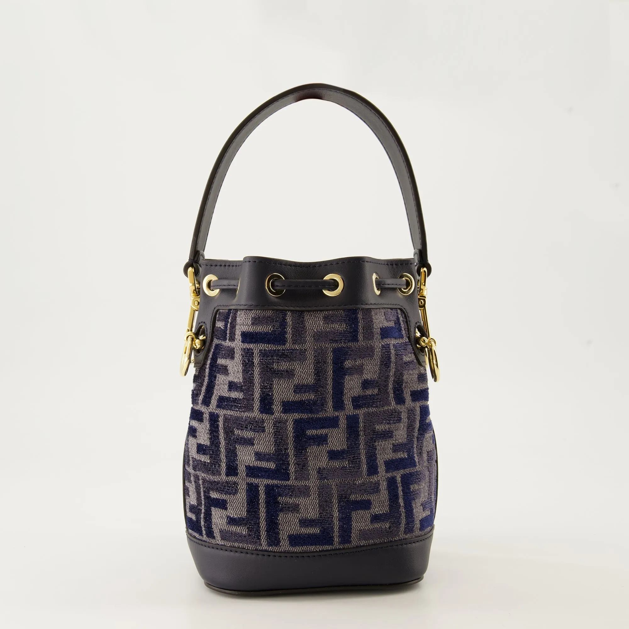 Mon Trésor Mini Black Blue Bucket Bag