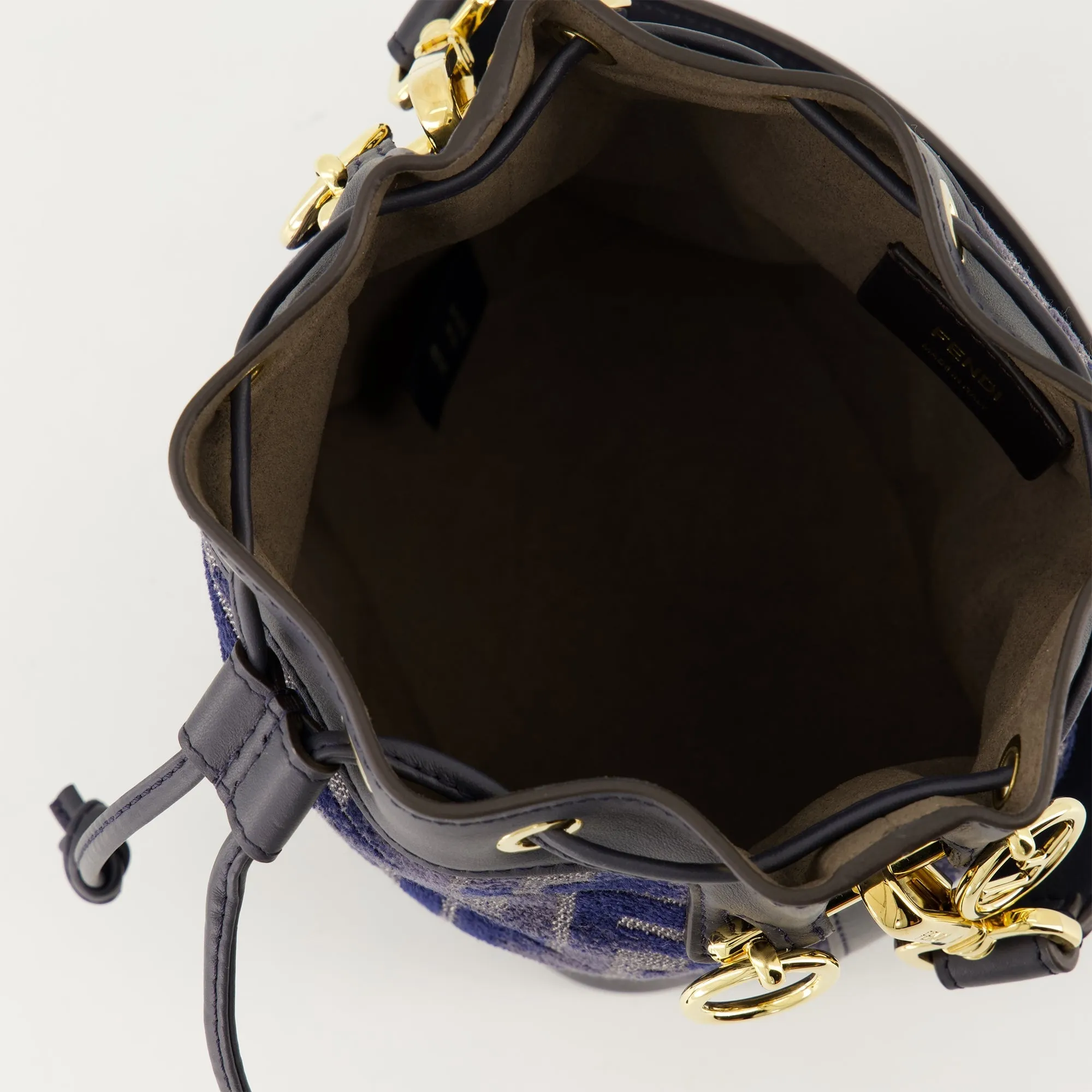 Mon Trésor Mini Black Blue Bucket Bag