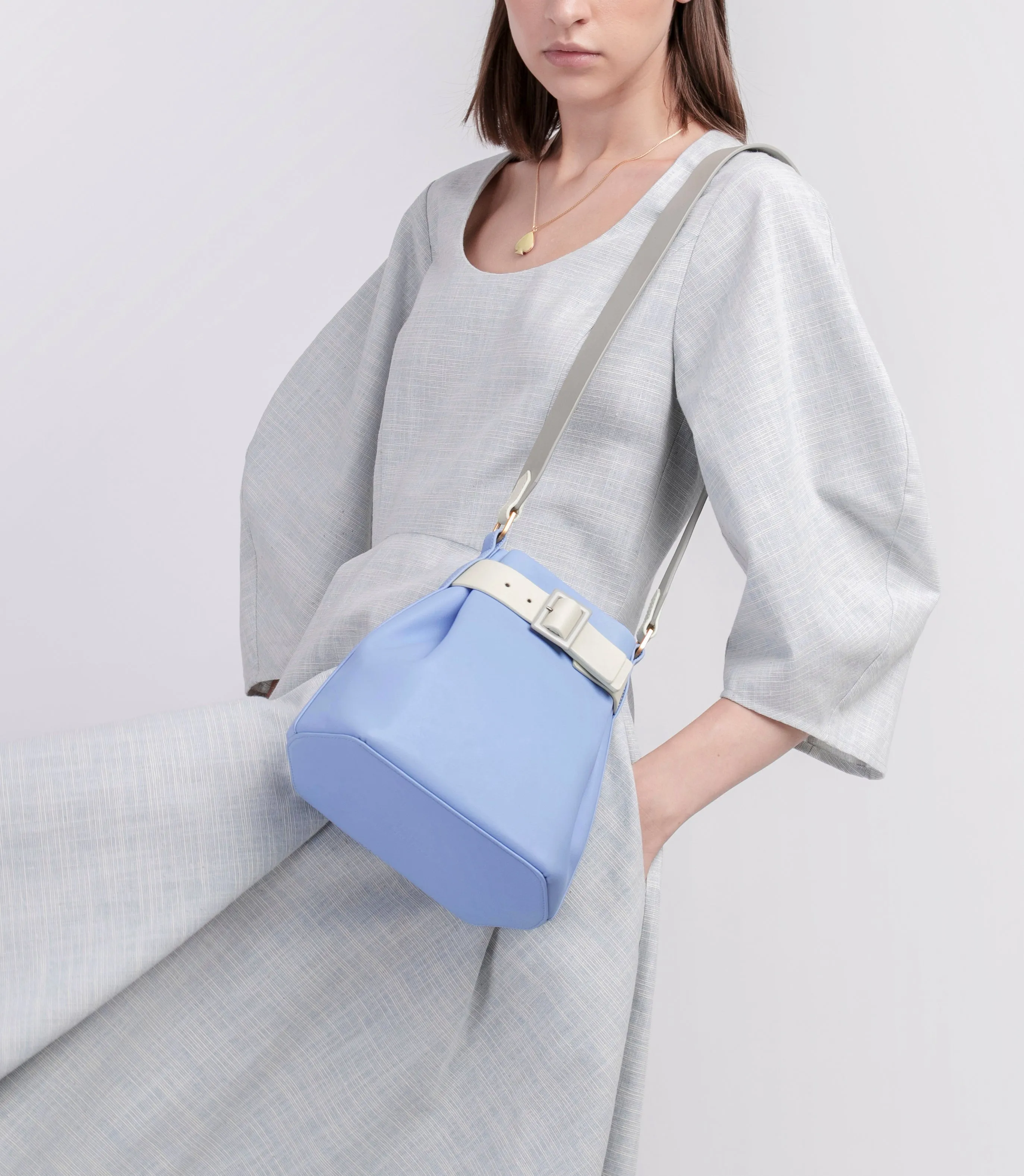 Mori Bucket Shoulder Bag • Forget-Me-Not