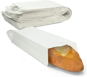 MT Products White Paper bread bags for homemade bread - 5.25" x 3.25" x 18" (Pack of 50) - Made in the USA