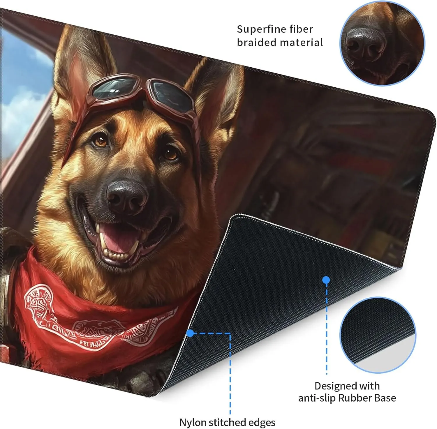 MTG Playmat Size 24x14in - Magic The Gathering Playmat for TCG - Card Playmat for Magic, with Free Storage Bags, Perfect for Card Games and Collectibles, Dogmeat, Ever Loyal