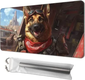 MTG Playmat Size 24x14in - Magic The Gathering Playmat for TCG - Card Playmat for Magic, with Free Storage Bags, Perfect for Card Games and Collectibles, Dogmeat, Ever Loyal