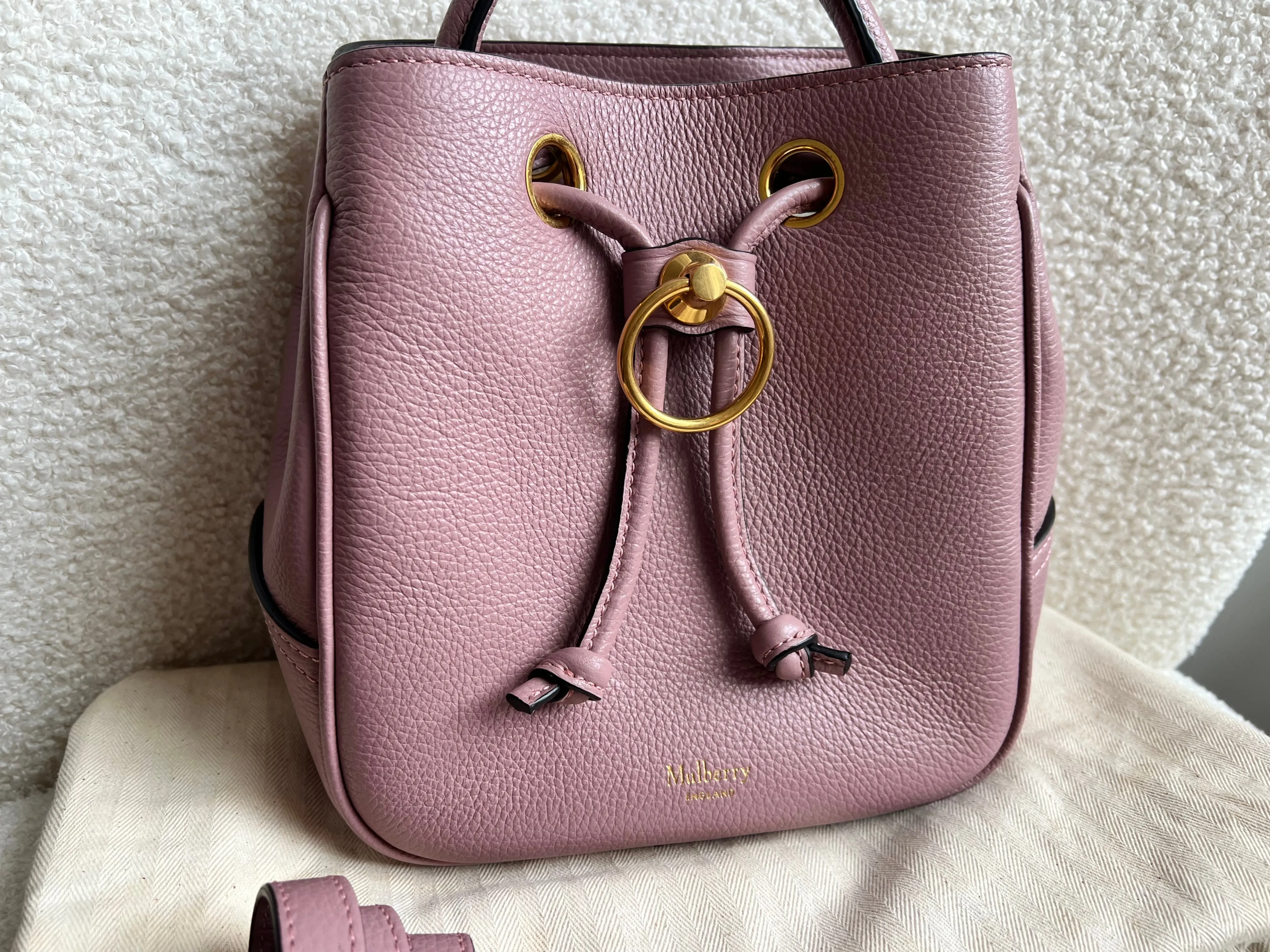 Mulberry Mocha Rose Small Hampstead Bucket Bag (RRP £895)