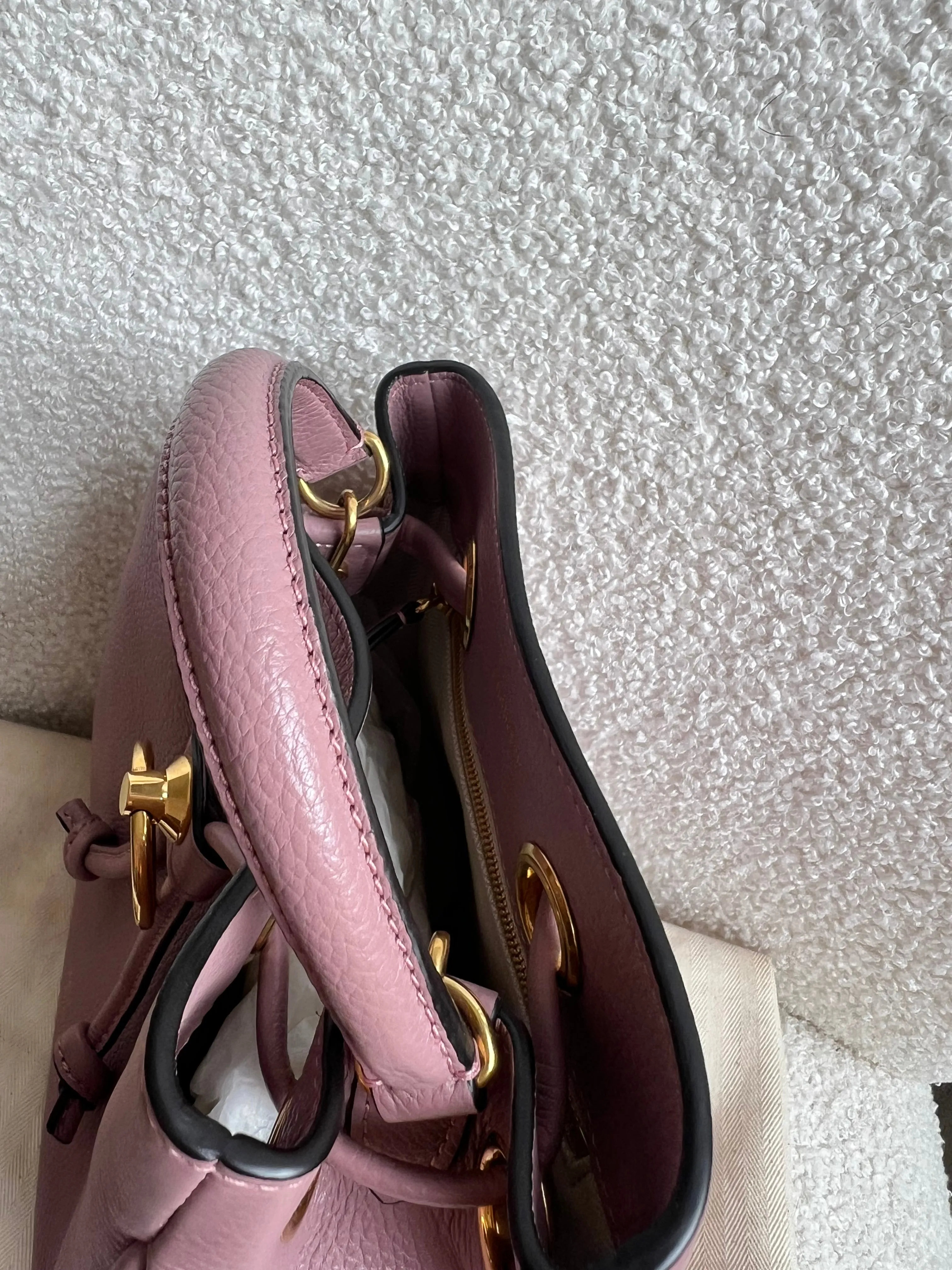 Mulberry Mocha Rose Small Hampstead Bucket Bag (RRP £895)