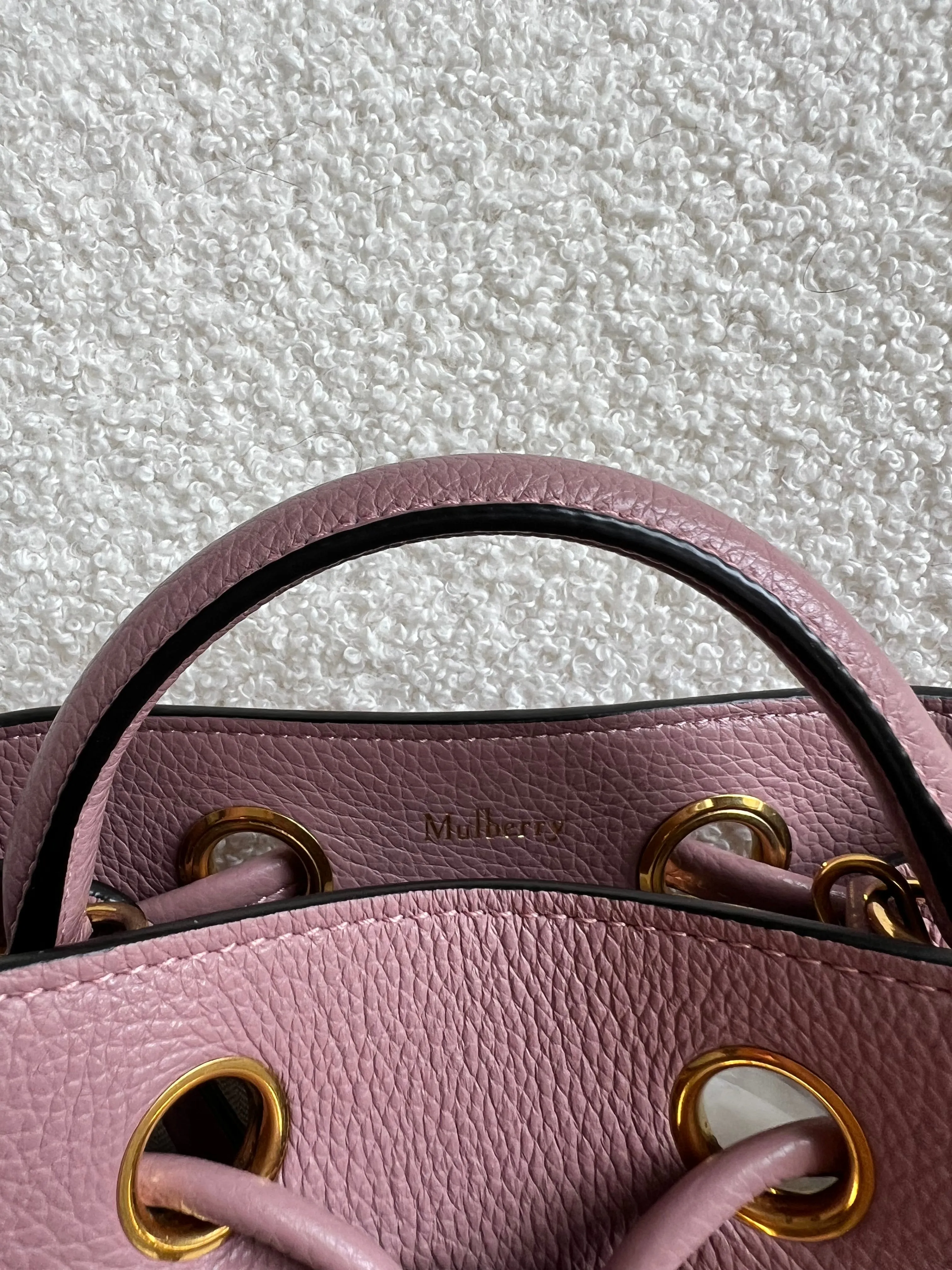 Mulberry Mocha Rose Small Hampstead Bucket Bag (RRP £895)