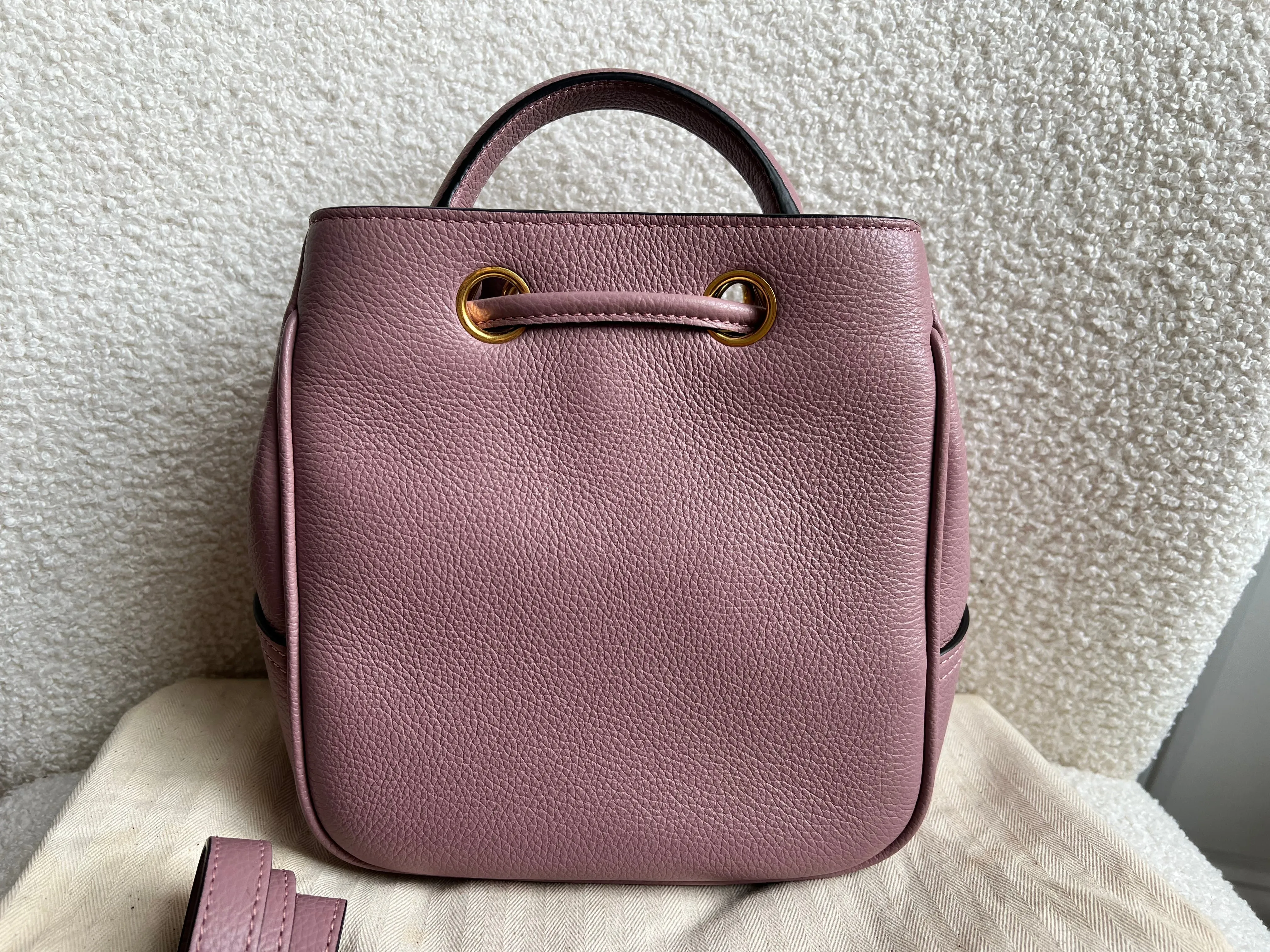 Mulberry Mocha Rose Small Hampstead Bucket Bag (RRP £895)