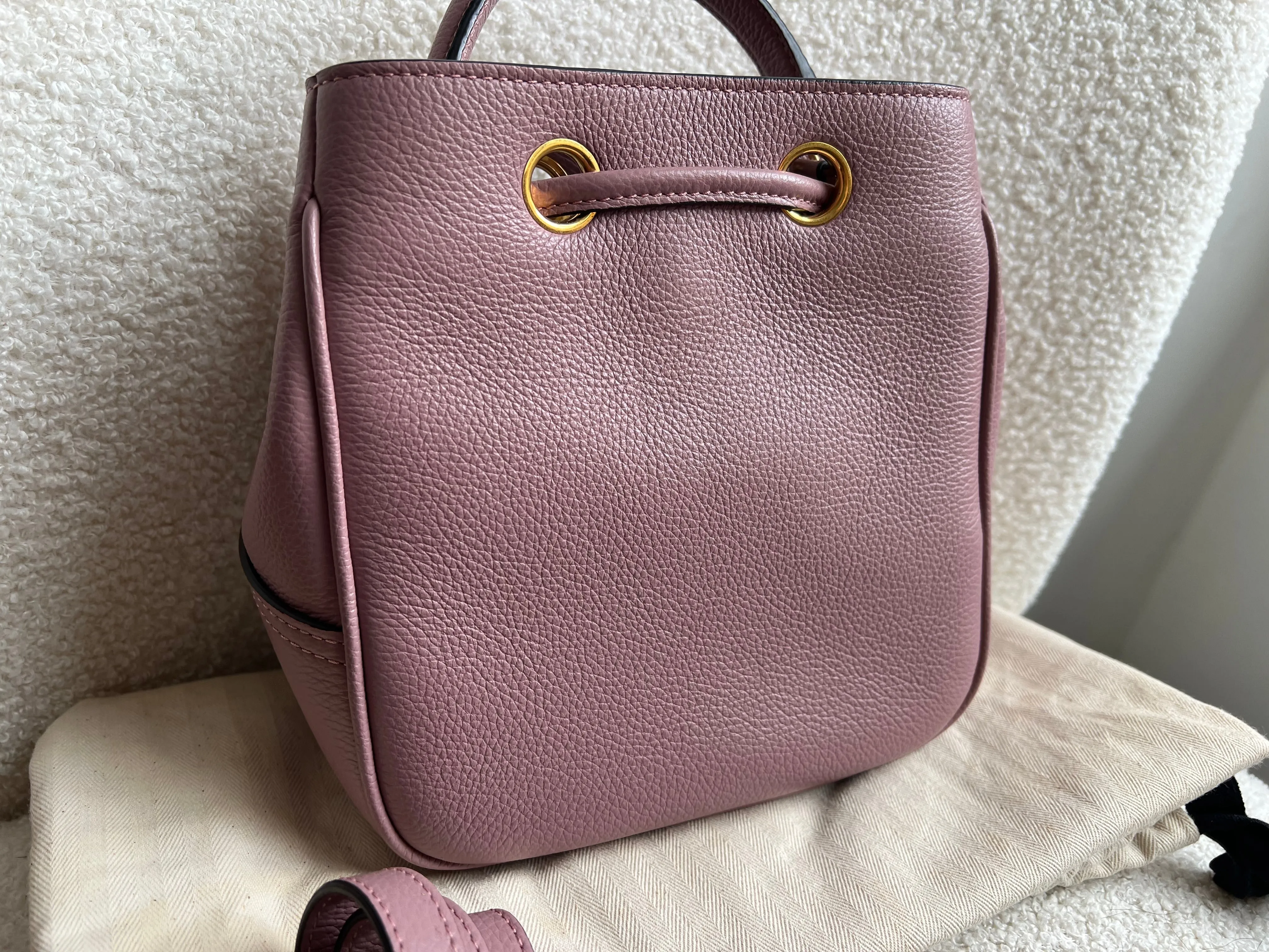 Mulberry Mocha Rose Small Hampstead Bucket Bag (RRP £895)