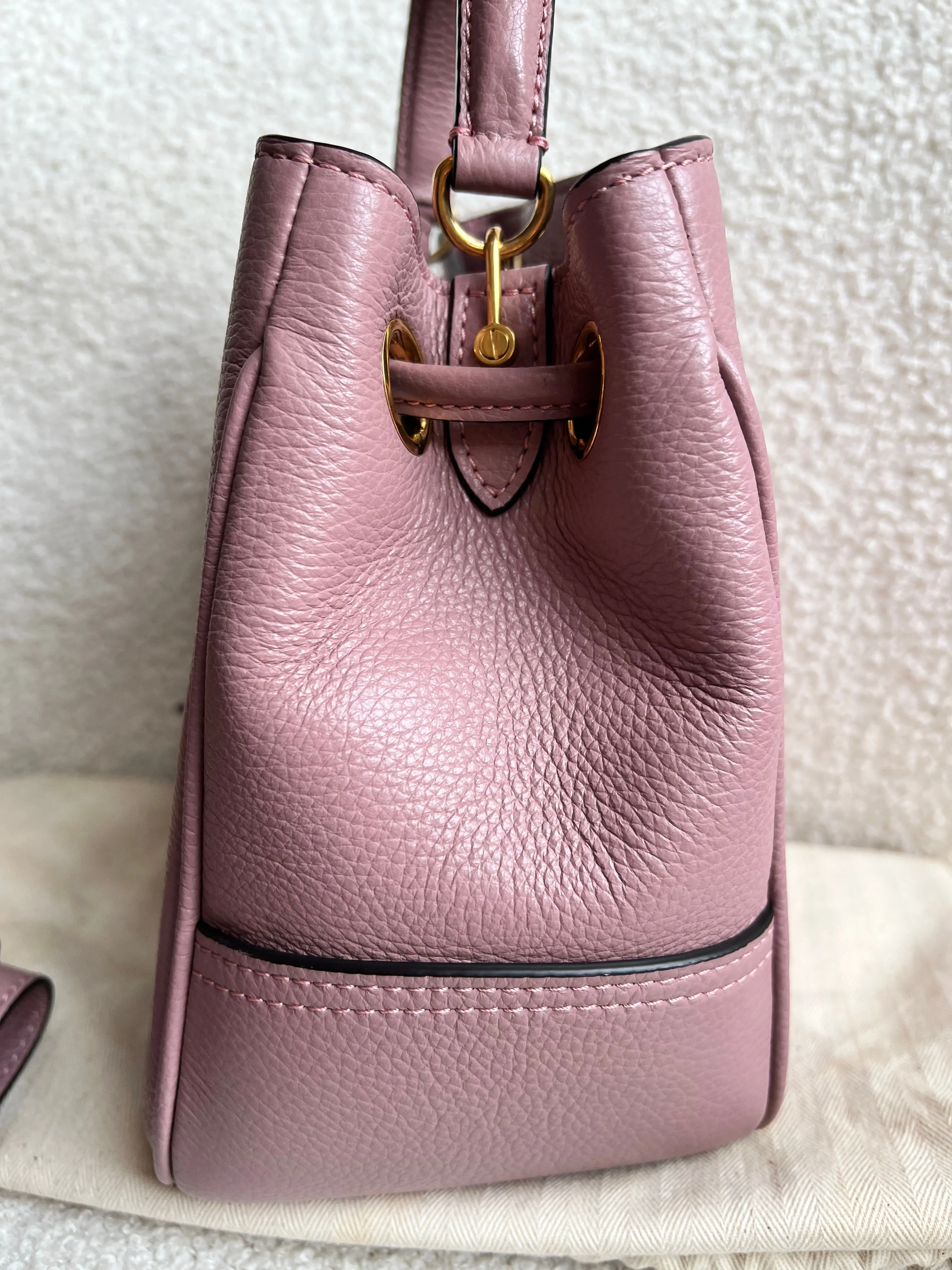 Mulberry Mocha Rose Small Hampstead Bucket Bag (RRP £895)