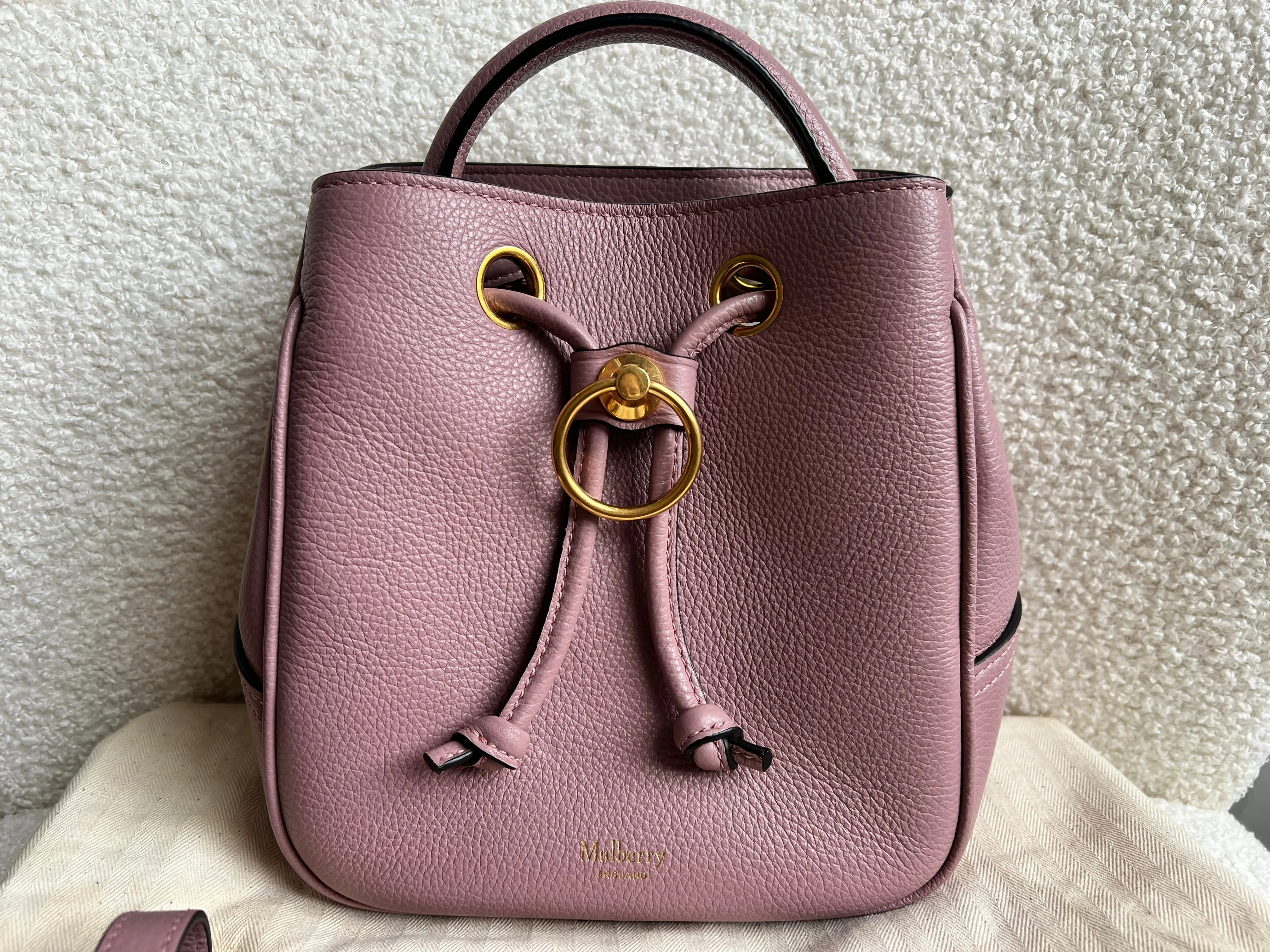 Mulberry Mocha Rose Small Hampstead Bucket Bag (RRP £895)