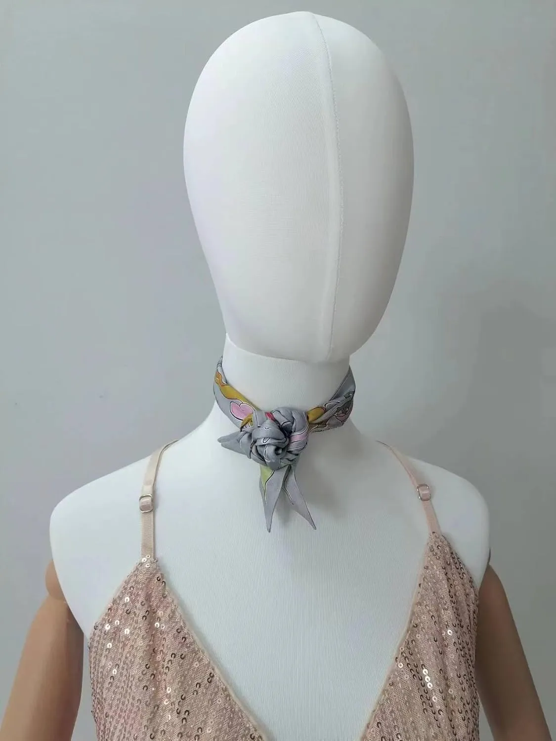 Mulberry Silk Scarf for Handbags,Bags, and Purse，2 Pcs 2"x35" Hair Ribbon Skinny Neck Fashion Scarves for Women
