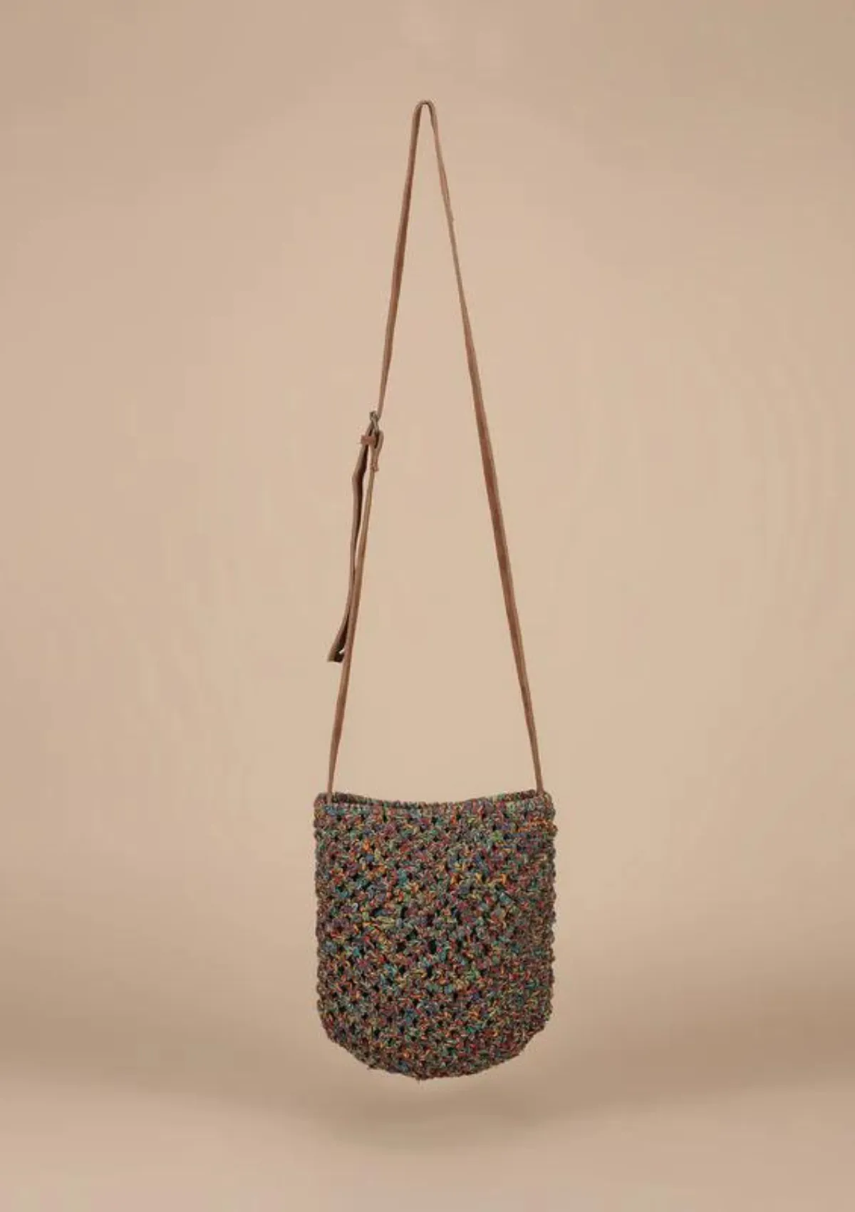 Multi-Coloured Macrame Sling Bag