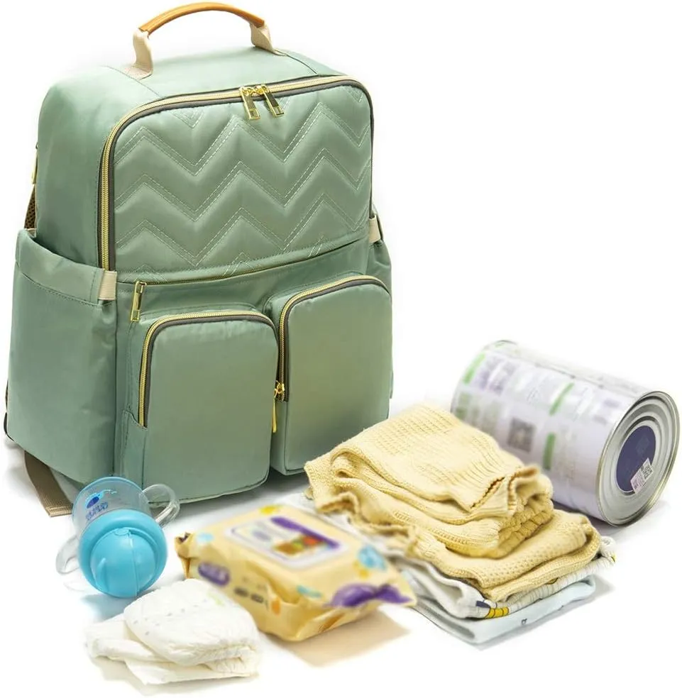 Mummy bag - Wide Designed Baby Diaper Bag Multi-Function Travel Backpack Nappy Tote Bags for Mom Dad Large Capacity(Gray)
