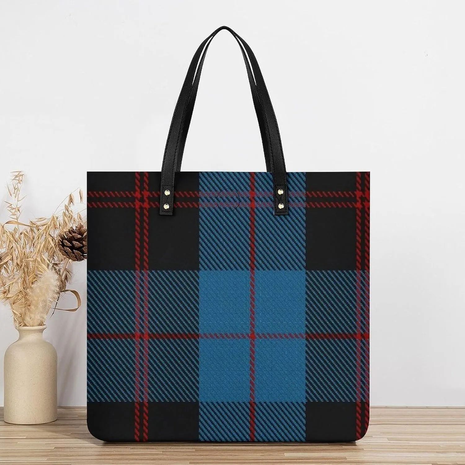 Murray Tartan Fashionable All Printed Leather Handbag Unisex
