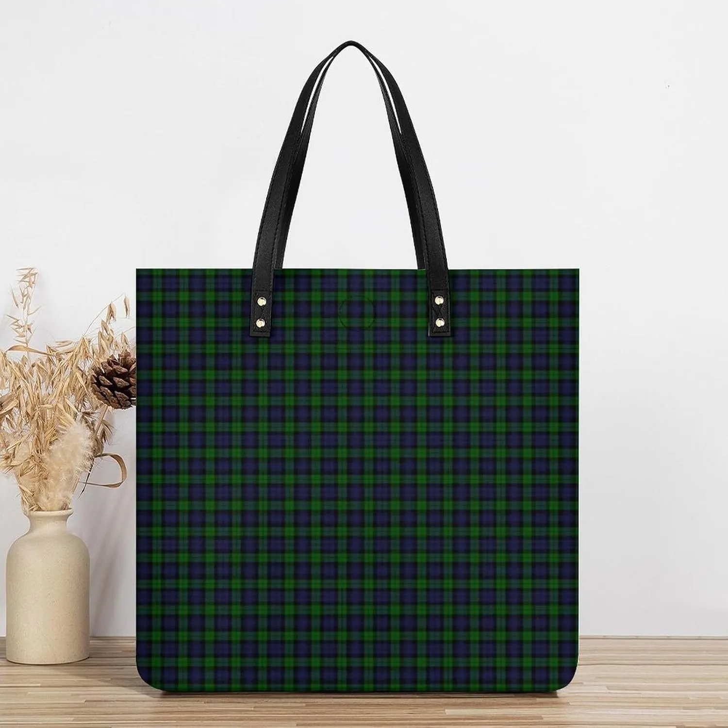 Murray Tartan Fashionable All Printed Leather Handbag Unisex