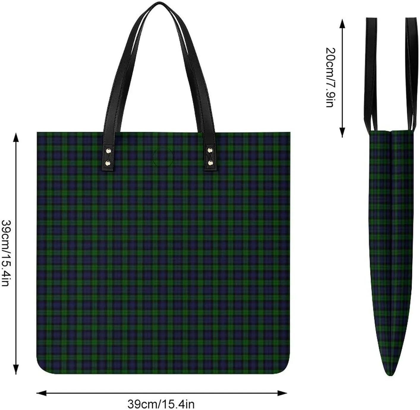 Murray Tartan Fashionable All Printed Leather Handbag Unisex