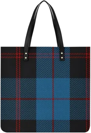 Murray Tartan Fashionable All Printed Leather Handbag Unisex