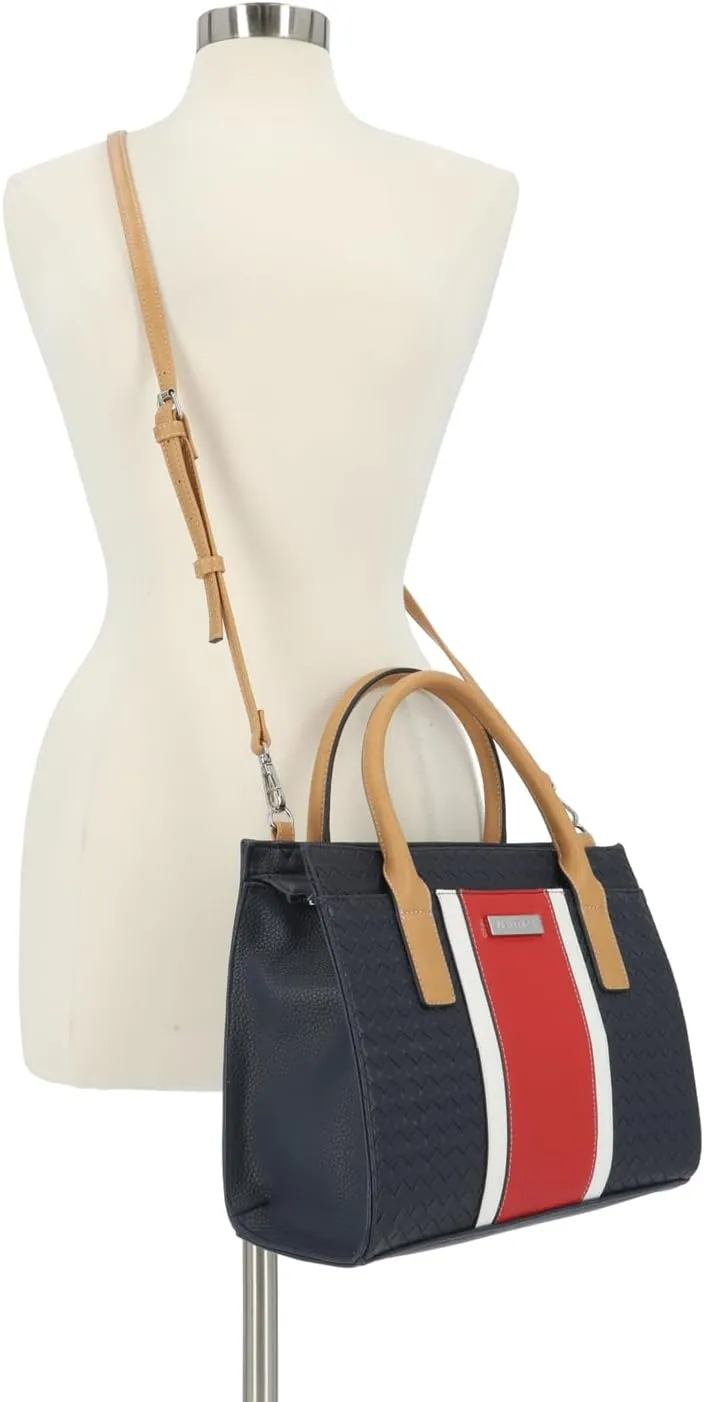 Nautica Womens Sandy Jr. Top Handel Satchel with Removable Crossbody Strap