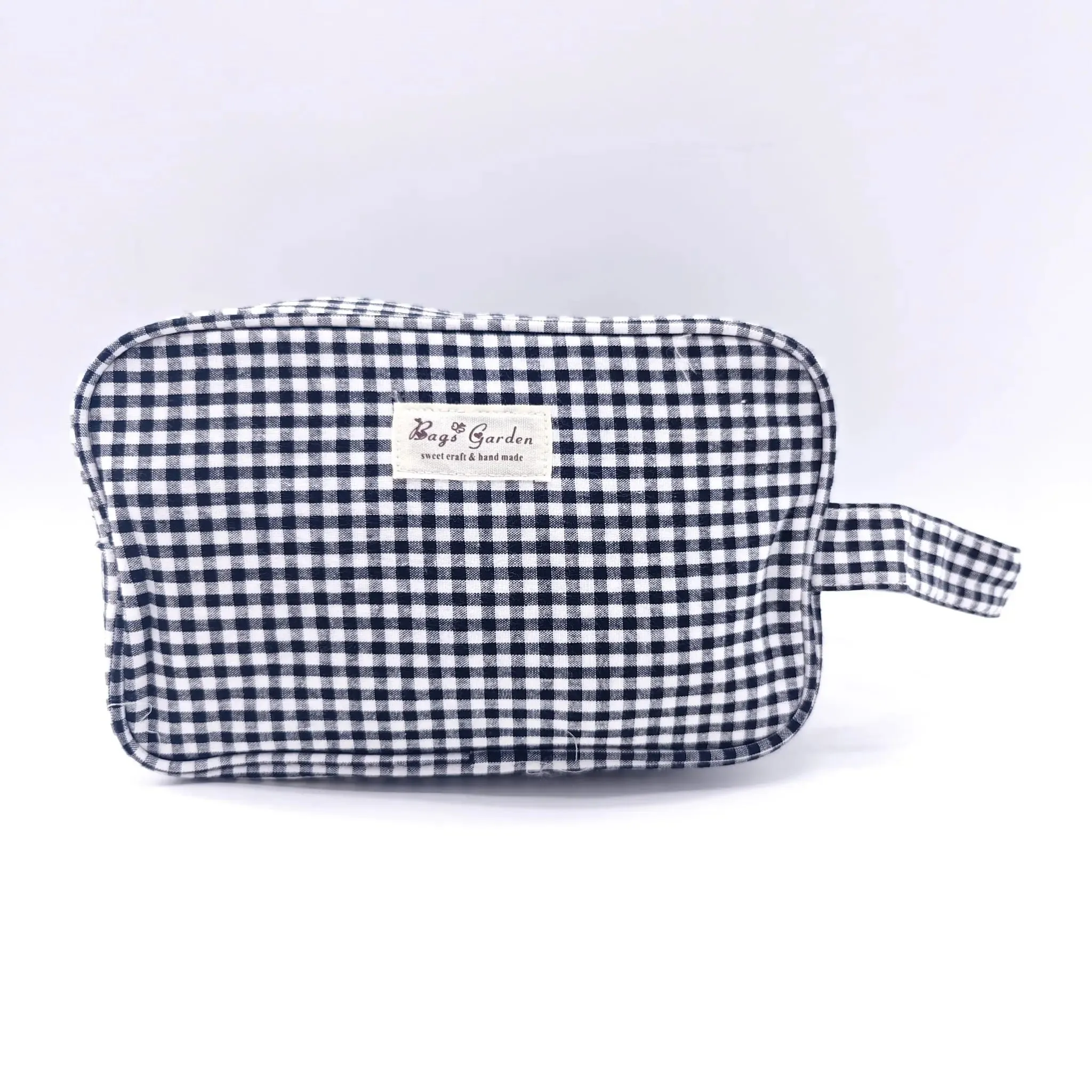 Neceser algodón Vichy Negro Bags Garden