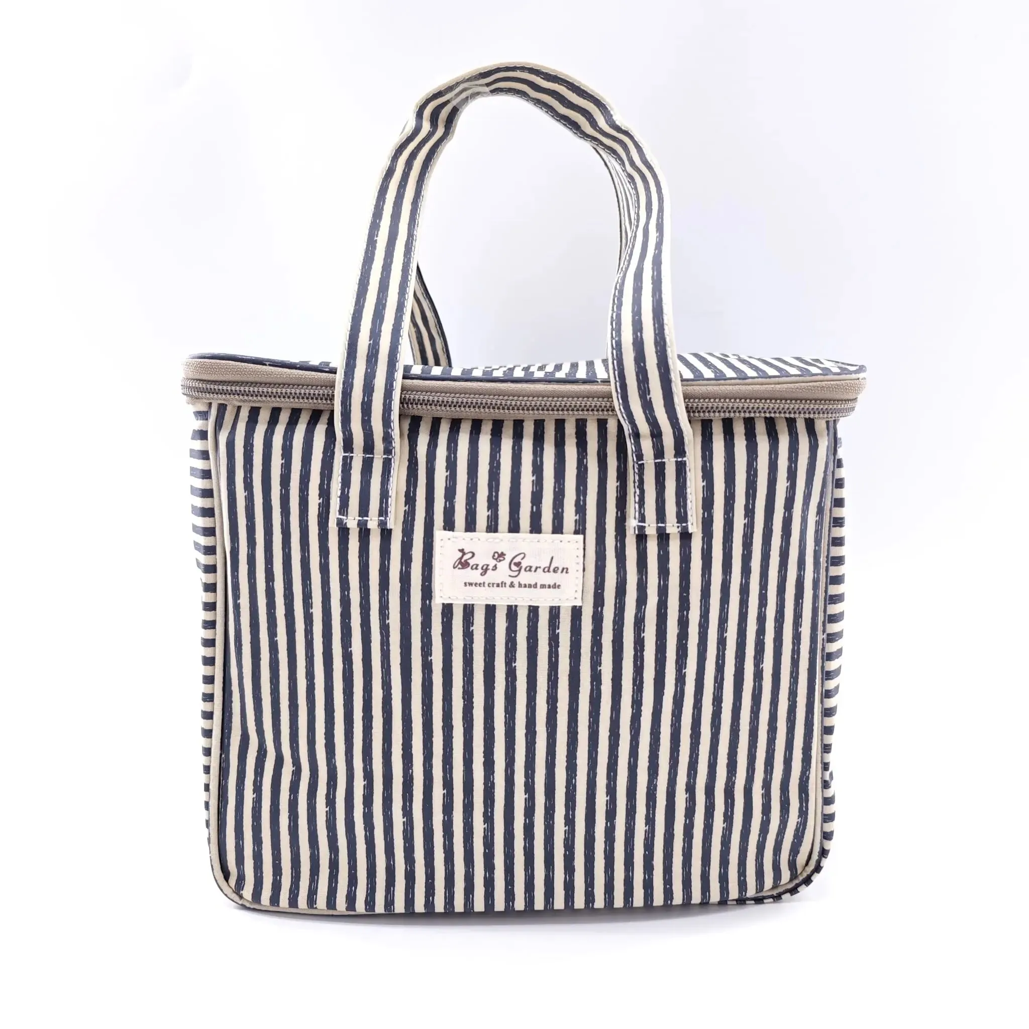 Neverita waterproof cuadrada Rayas Negra Bags Garden