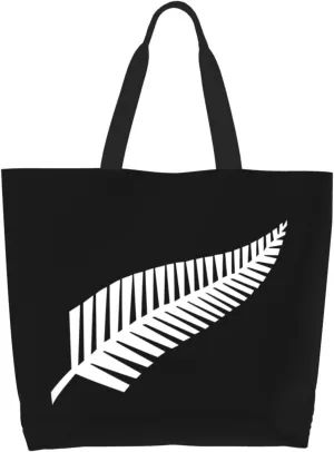 New Zealand Maori Fern Canvas Tote Bags for Women, Ladies Shoulder Handbags Large Purse Lightweight Foldable Reusable Shopping Bag with Pockets for Work, Travel, 15.7x19.7in