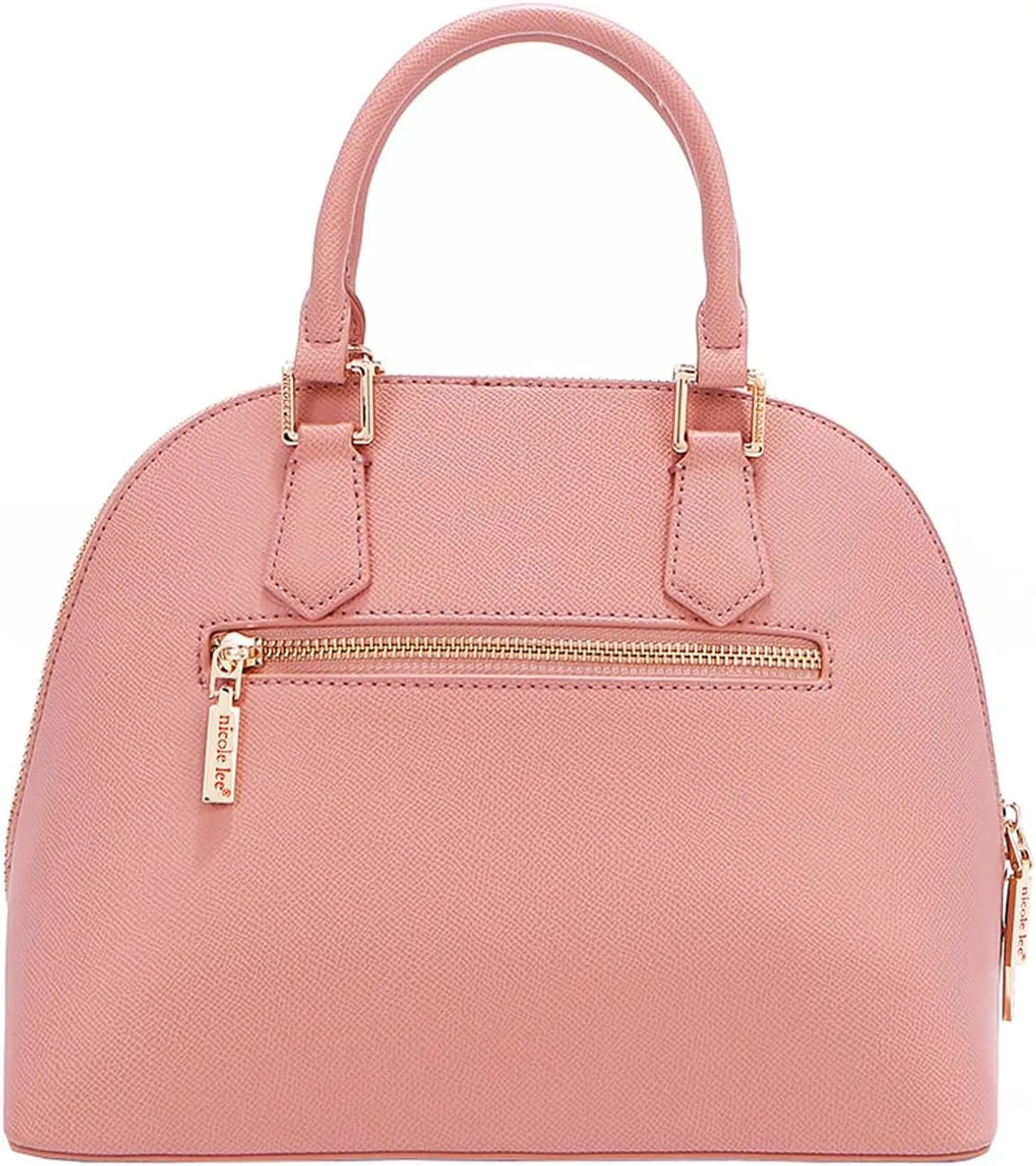 Nicole Lee Dome Satchel, Vegan Leather, Laser-cut Floral Pattern