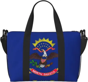 North Dakota State Flag print Womens travel bags, weekender carry on for women, sports Gym Bag, Overnight Carry on Bag