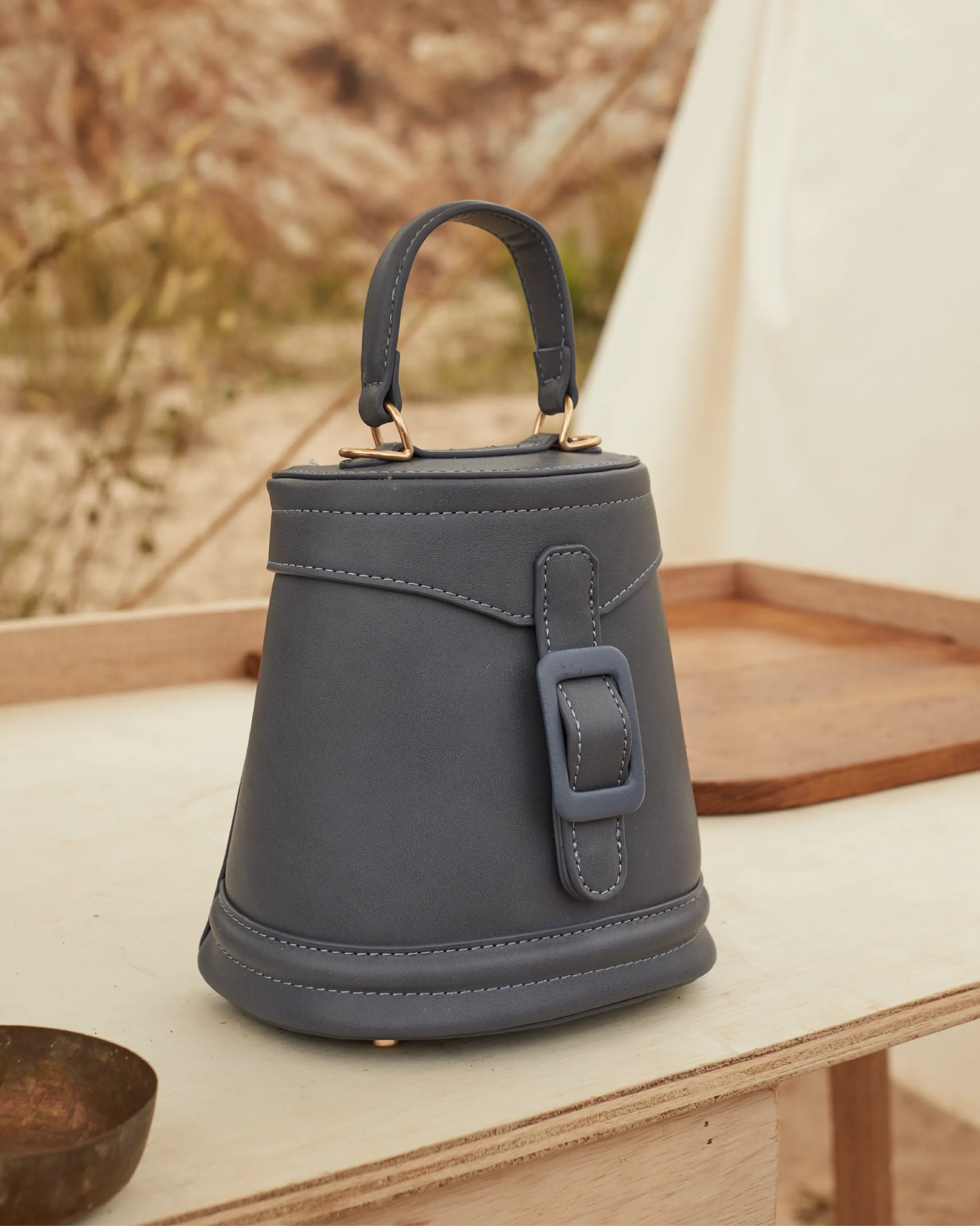 Nurita Harith Noaya Bucket Bag (Steel Blue)