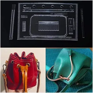 NW AAB-351 Bucket Shoulder Bag - Acrylic Template Leather Pattern for Messenger Bag