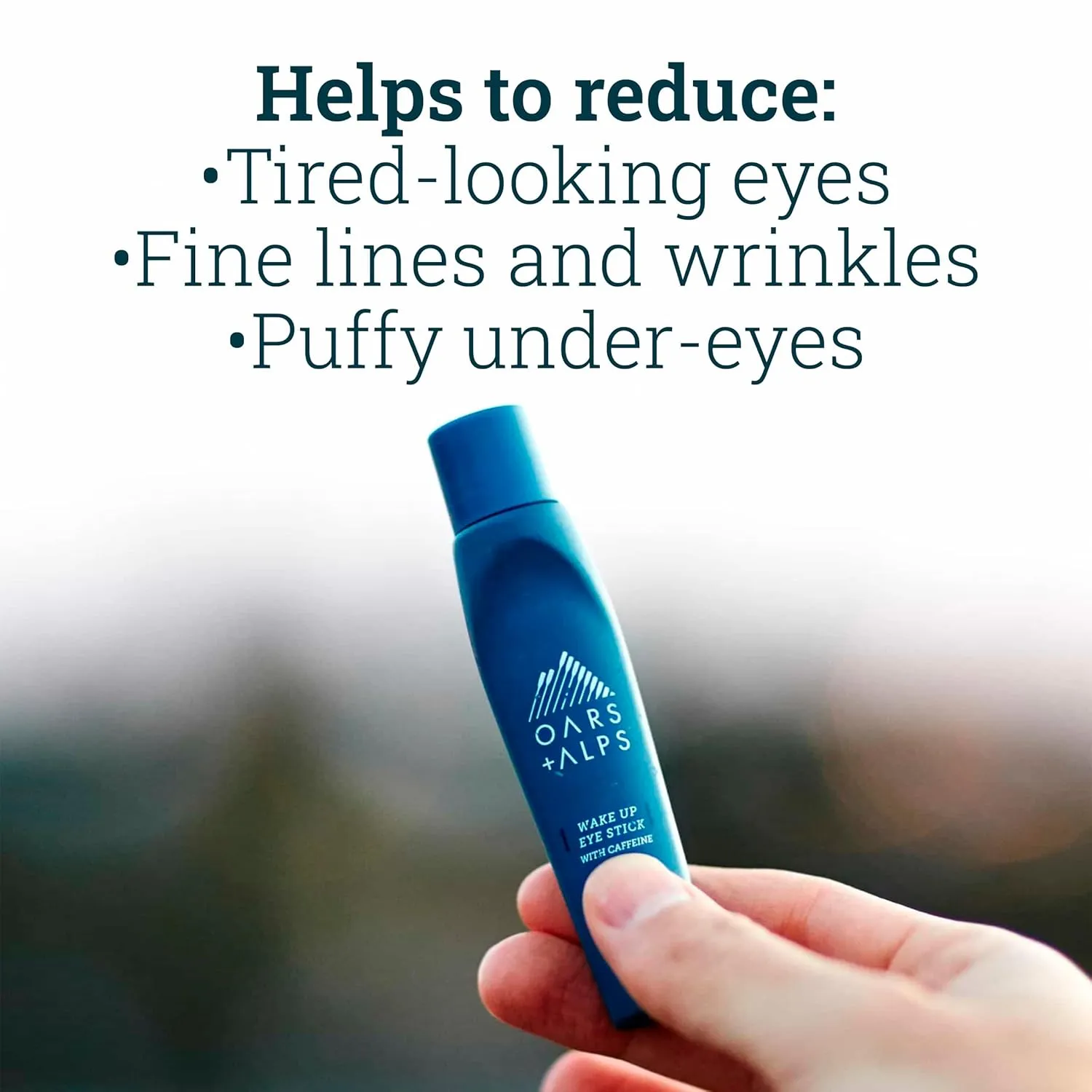 Oars   Alps Wake Up Eye Roller and Eye Depuffer, Dermatologist Tested Skin Care Infused with Caffeine and Aloe Vera, TSA Friendly, 0.5 Oz