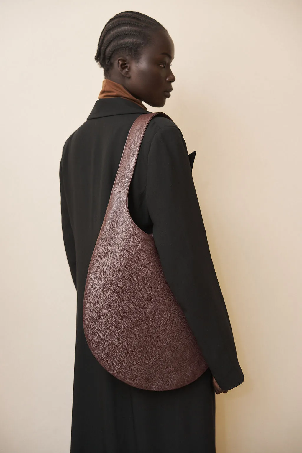 One Hobo Bag in Grain Burgundy