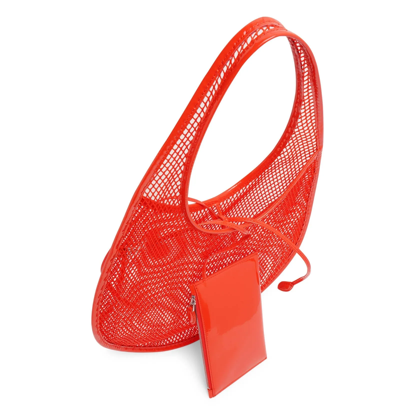 One piece medium red mesh bag