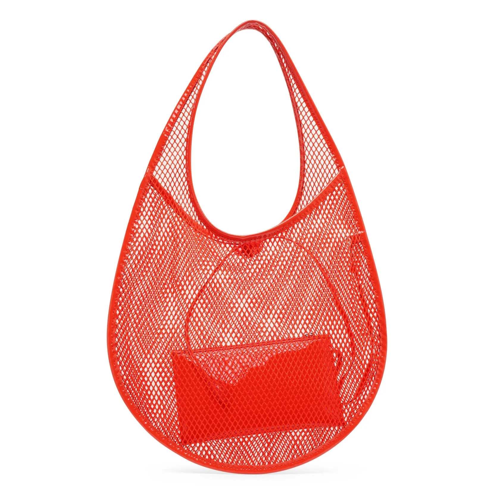 One piece medium red mesh bag