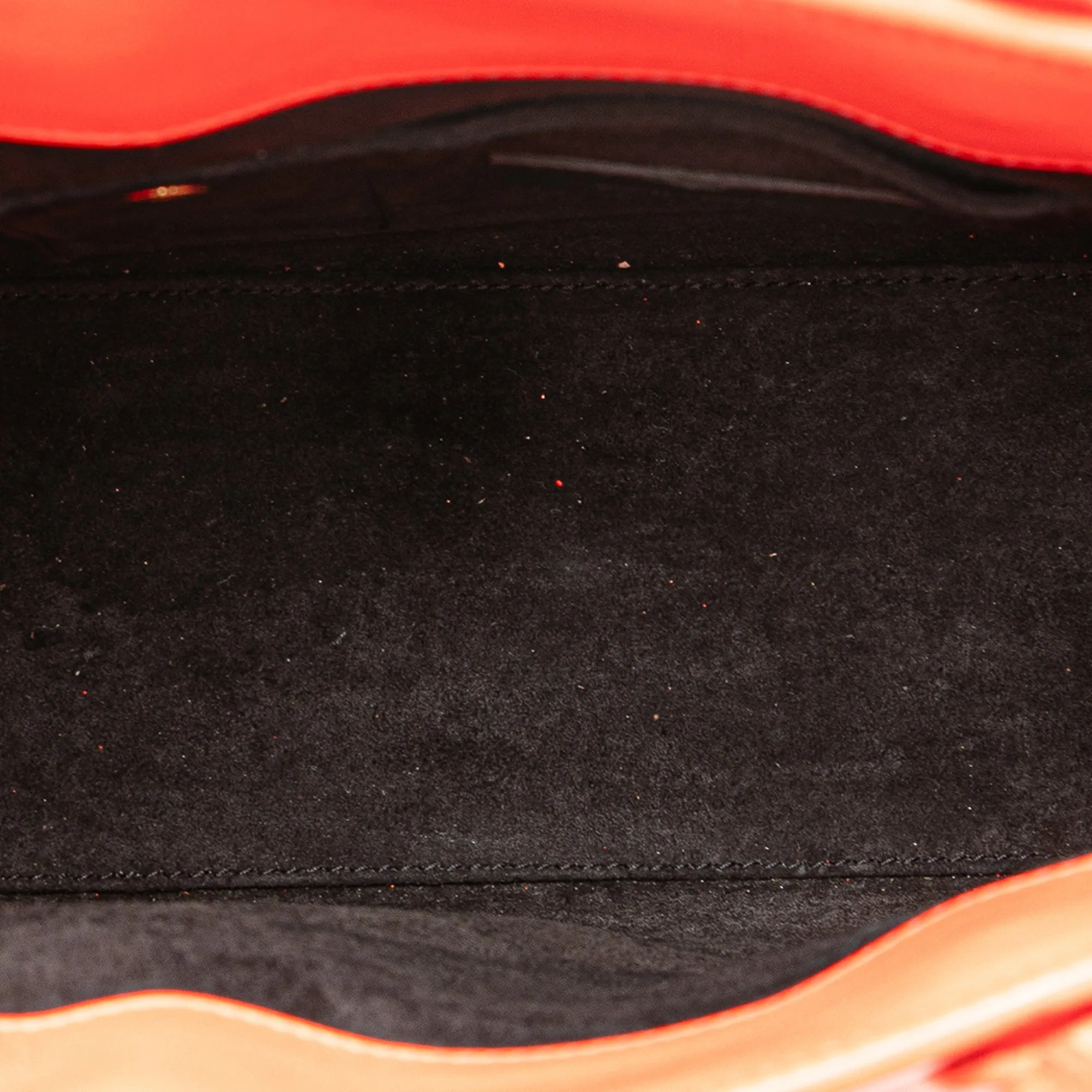 Orange Saint Laurent Nano Leather Sac De Jour Satchel