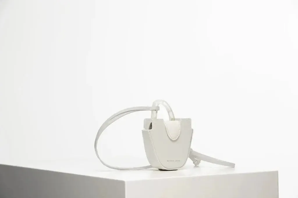 OUREA MINI | OFF WHITE Leather Handbag by NATURAE SACRA