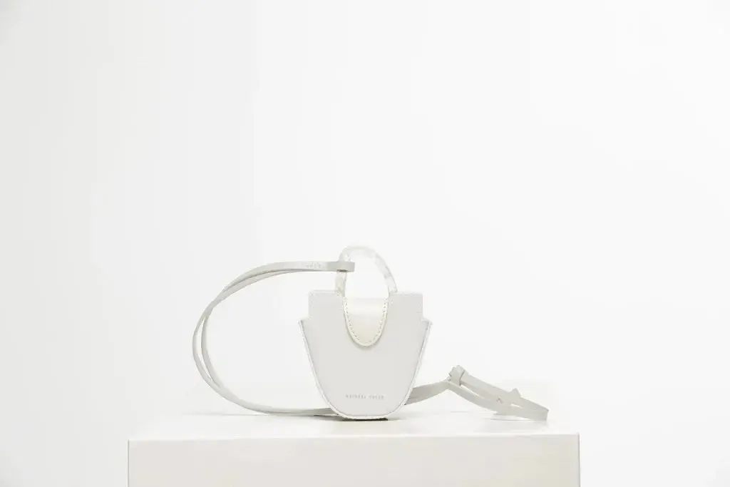OUREA MINI | OFF WHITE Leather Handbag by NATURAE SACRA
