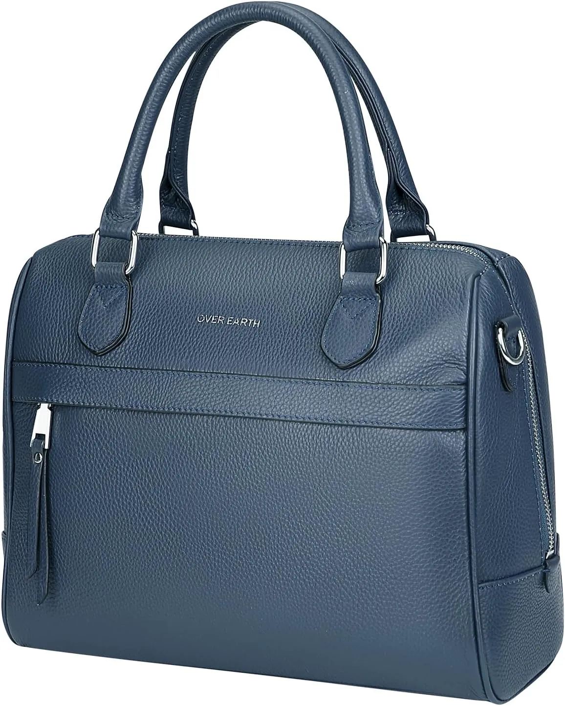 Over Earth Genuine Leather Satchel Top-Handle Handbags for Women Ladies Crossbody Bag