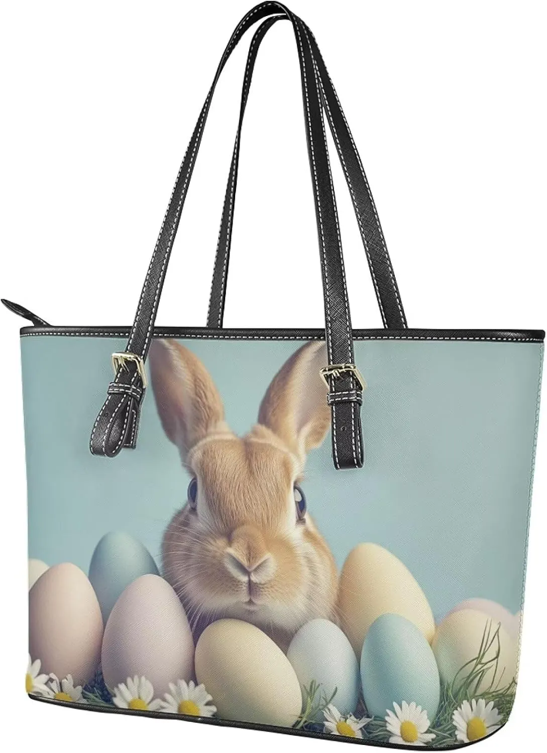 Oversize Tote Purse Bags Womens Leather Work Weekender Bag Lightweight Satchel Handbags with Zipper Pockets