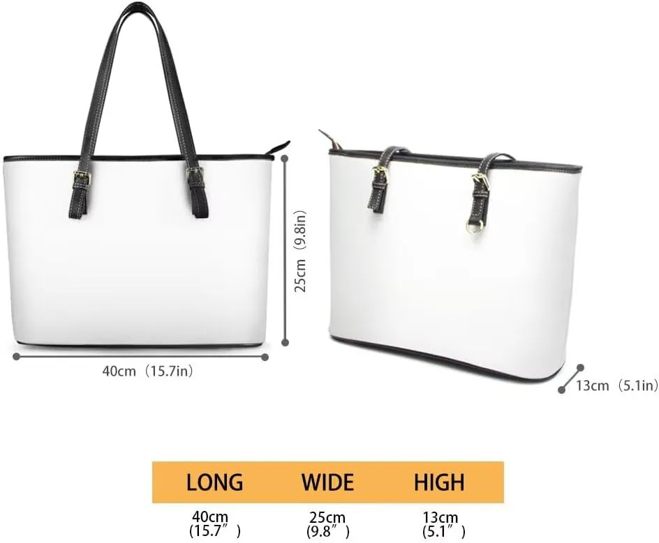Oversize Tote Purse Bags Womens Leather Work Weekender Bag Lightweight Satchel Handbags with Zipper Pockets