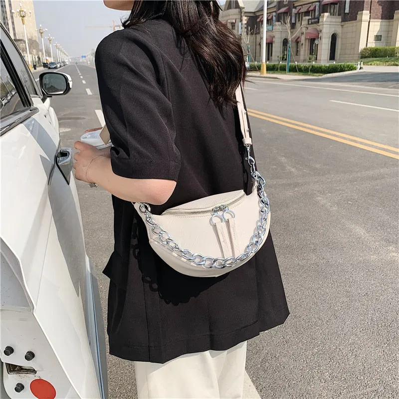 Oversized Chain Crossbody Bag