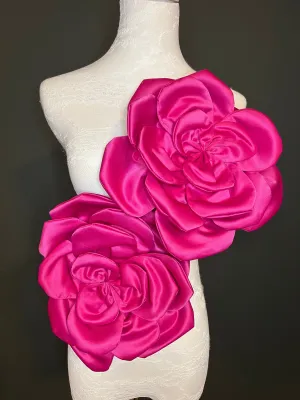 Oversized Large Corsage Flower, Cerise, 9 colours, 11” Wide, 27cm, Pin on Corsage, Bridal, Clothing, Dress, Hat, Accessory, FAN Design