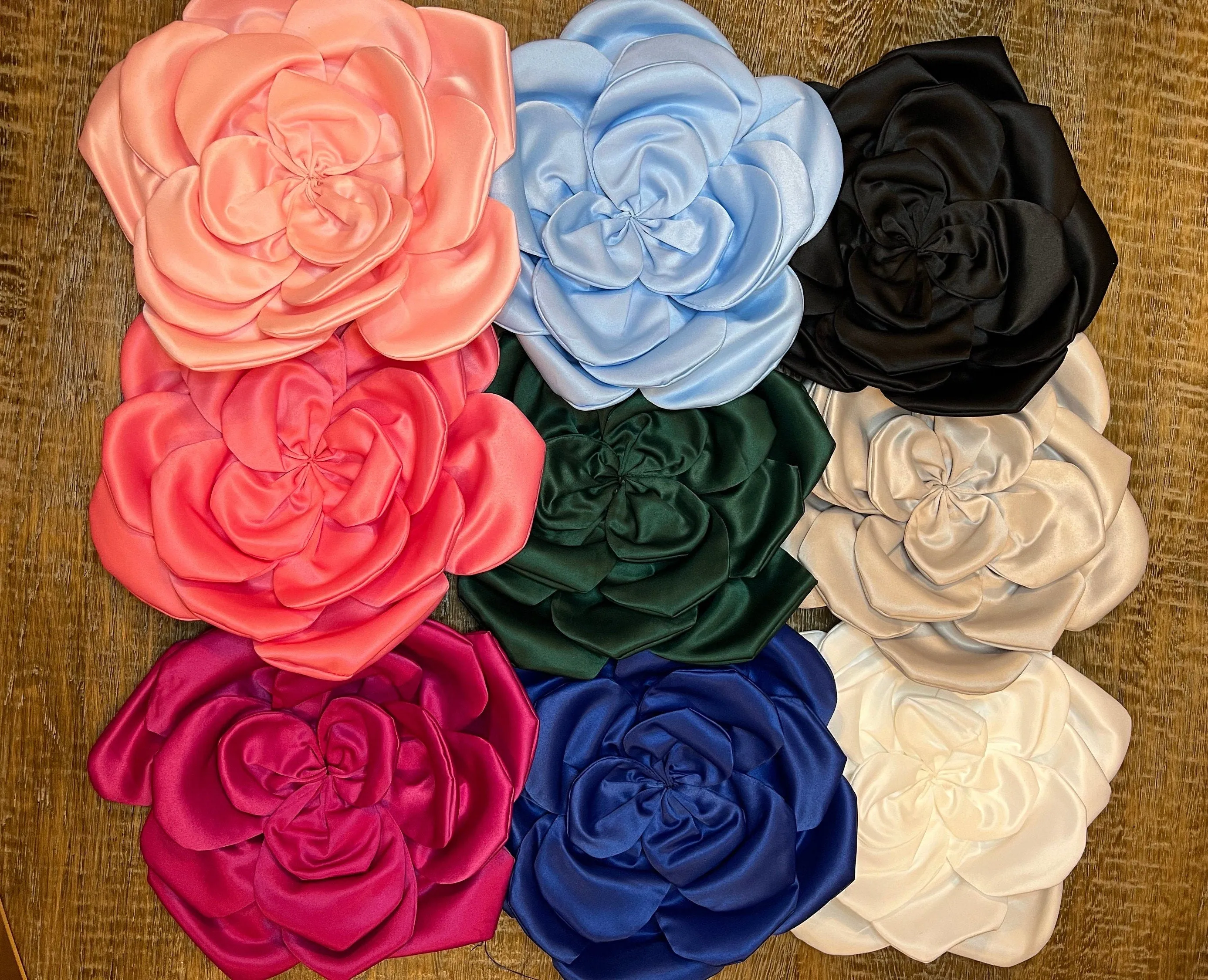 Oversized Large Corsage Flower, Cerise, 9 colours, 11” Wide, 27cm, Pin on Corsage, Bridal, Clothing, Dress, Hat, Accessory, FAN Design