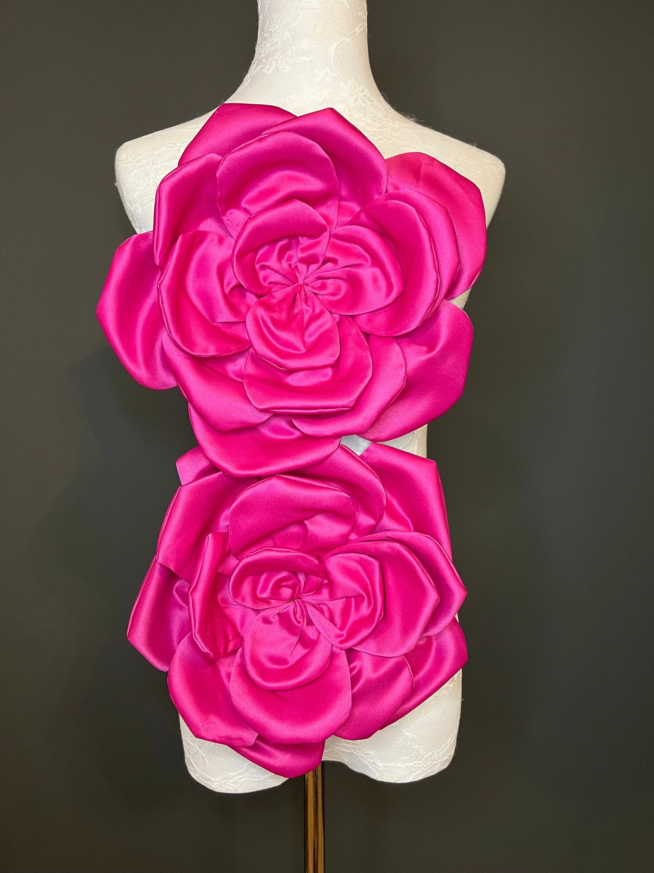 Oversized Large Corsage Flower, Cerise, 9 colours, 11” Wide, 27cm, Pin on Corsage, Bridal, Clothing, Dress, Hat, Accessory, FAN Design