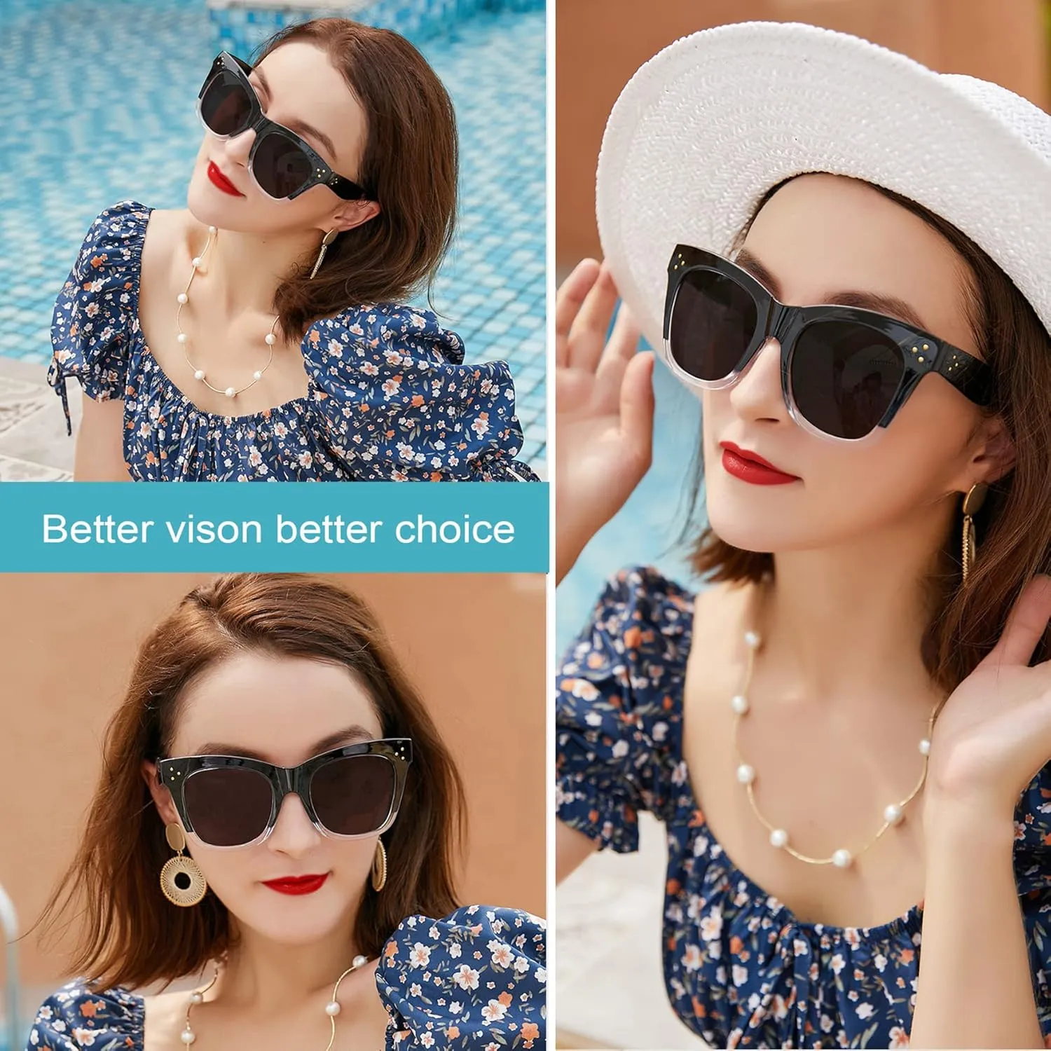 Oversized Reader Sunglasses for Women 2.50 Cat Eye Reading Glasses UV Protection Fashion Design 1.0 1.25 1.5 1.75 2.0 2.25 2.5 2.75 3.0 Transparent 2.50