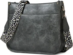 Ovida Vegan Leather Crossbody Bags for Women Hobo Purse Designer Shoulder Handbags With Guitar Strap Bucket Satchel Tote Bag