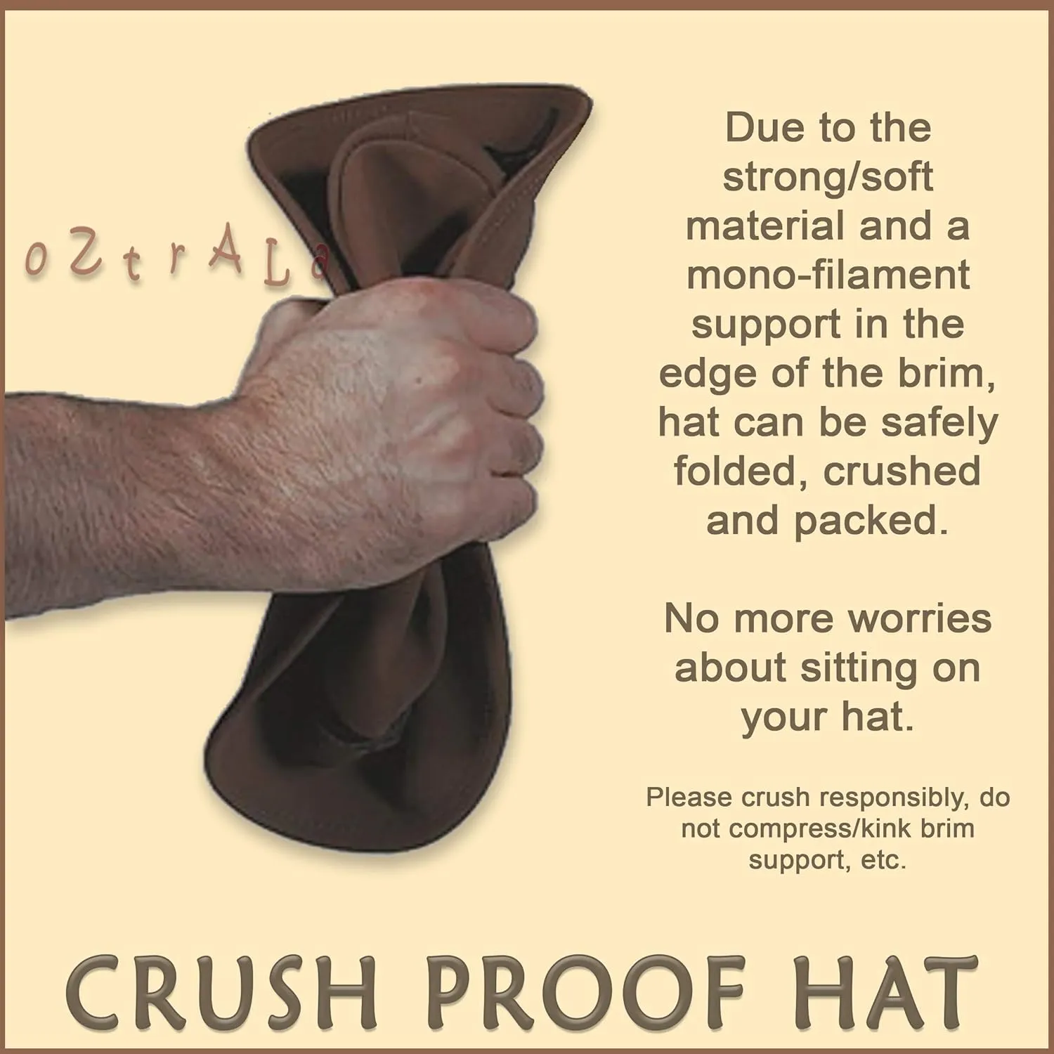Oztrala Trilby Felt Hat Australian Wool Leather Band Fedora Fur Men/Women Bucket HW03 Trilby