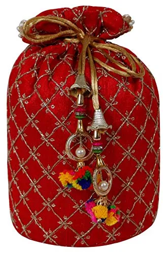 (Pack of 10) Women's Potli Bag Combo (Multicolor)