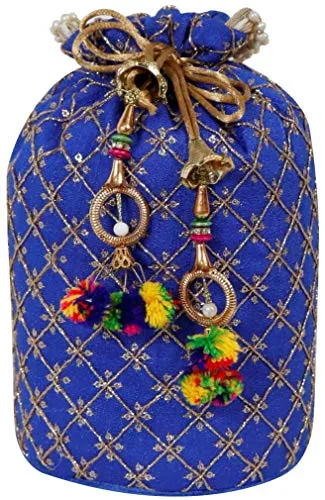 (Pack of 10) Women's Potli Bag Combo (Multicolor)