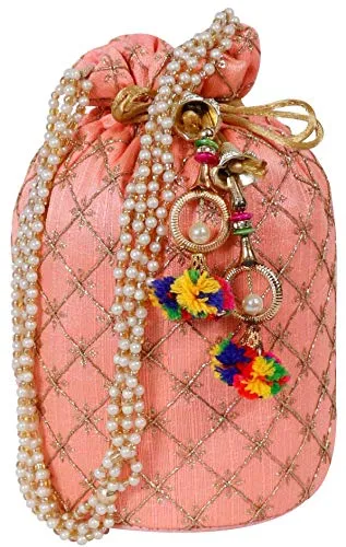 (Pack of 10) Women's Potli Bag Combo (Multicolor)