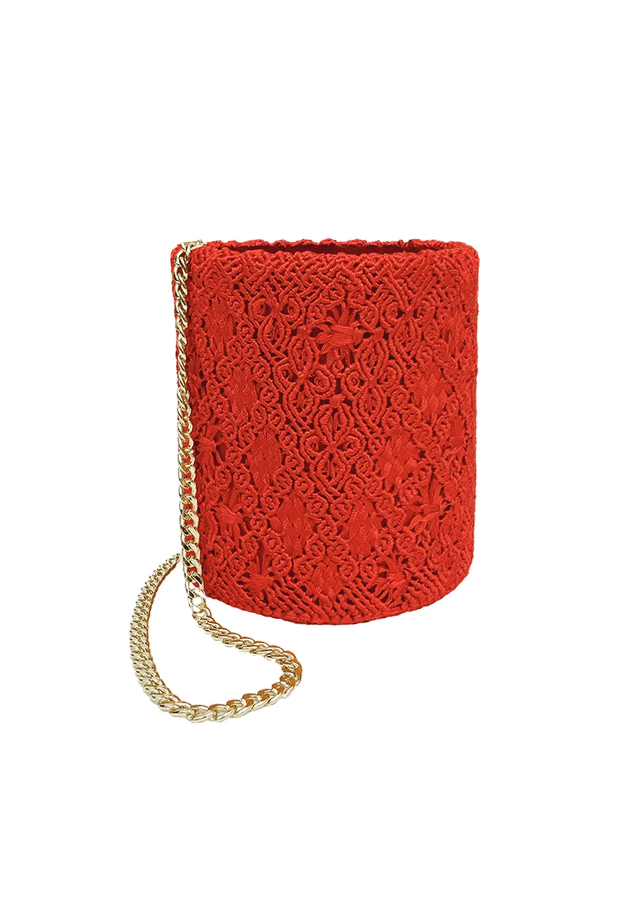 Palomino Handmade Macramé Suede Micro Bag